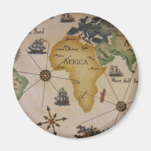 World Map - Africa Magnet
