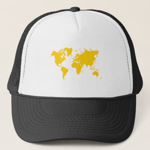 World Map _ Amber Trucker Hat