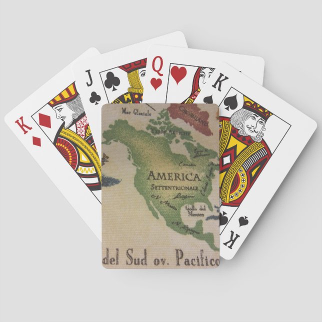 World Map - America Poker Cards (Back)