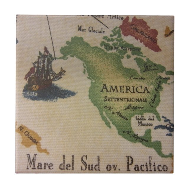 World Map - America Tile (Front)