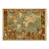 World Map Antique 1886 Illustrated (Front Horizontal)
