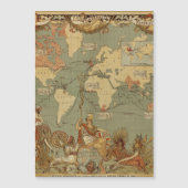 World Map Antique 1886 Illustrated (Front)