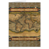 World Map Antique Ortelius Europe Travel (Front)