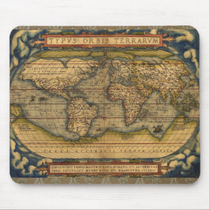 World Map Antique Ortelius Europe Travel Mouse Pad