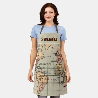 World Map Apron