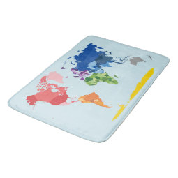 World Map Bath Mat | Zazzle