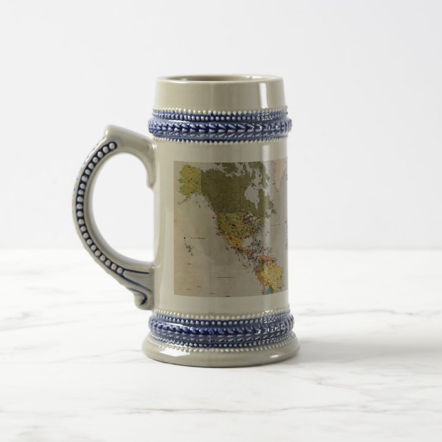 world map beer stein (Left)