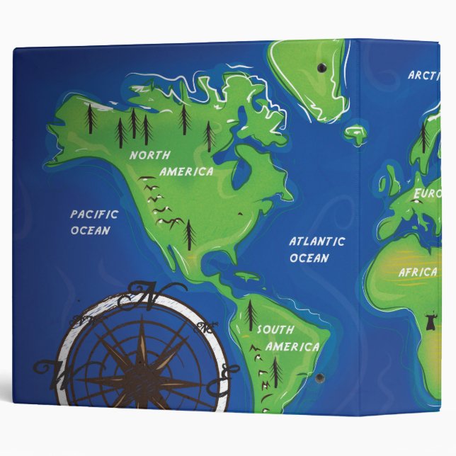 World Map Binder (Back/Spine)
