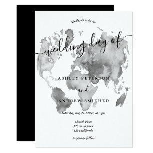 Black And White Maps For Invitations 3