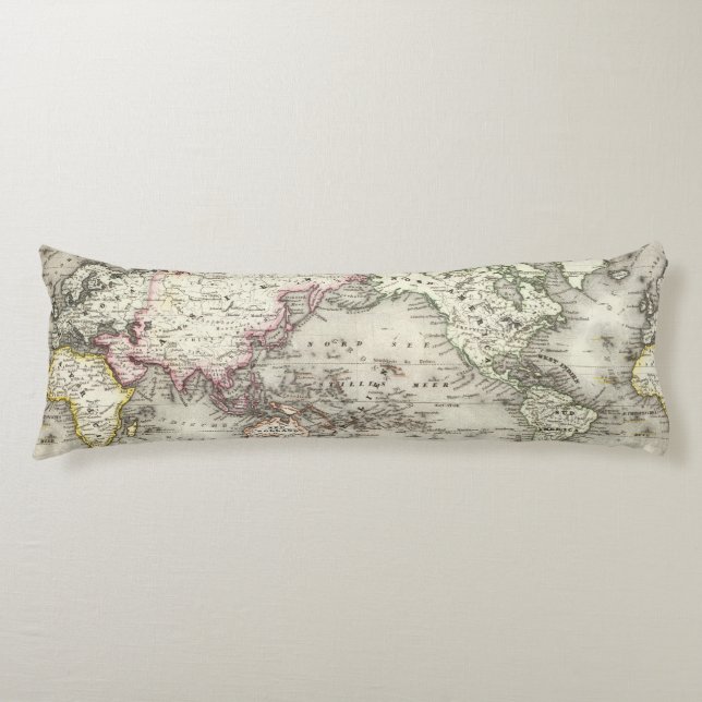 World Map Body Pillow (Front)