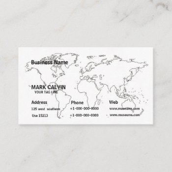 World Map Business Card Desgin by Usa_Stickers_Design at Zazzle