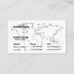 World Map Business Card Desgin at Zazzle