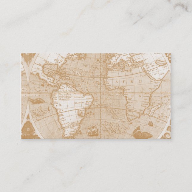 World Map Business Cards (Front)