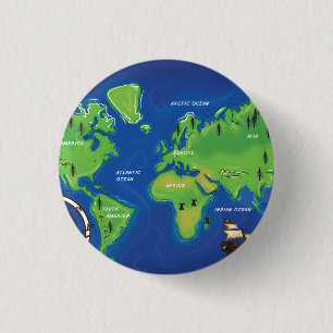 World Map Button