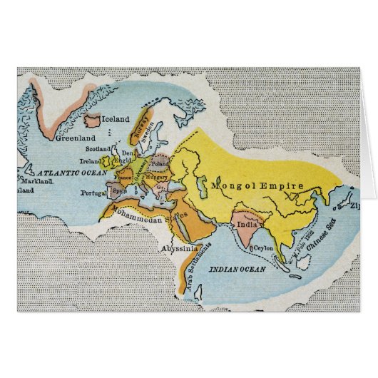WORLD MAP, c1300. Cards (Front Horizontal)