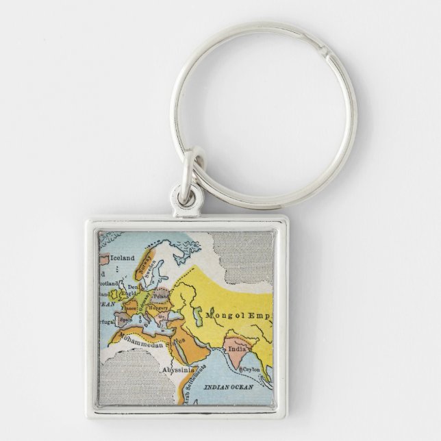 WORLD MAP, c1300. Keychain (Front)