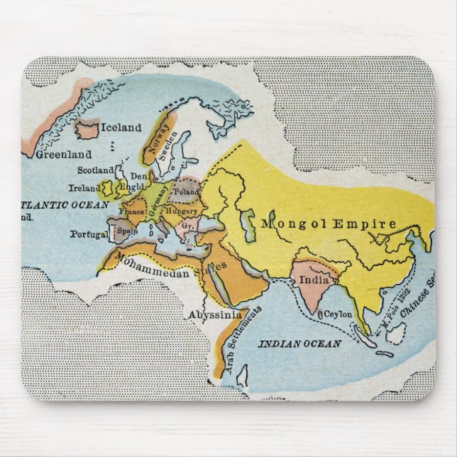 WORLD MAP, c1300. Mouse Pad (Front)
