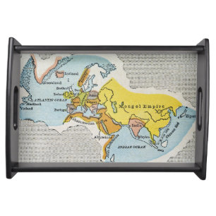 WORLD MAP, c1300. Serving Tray