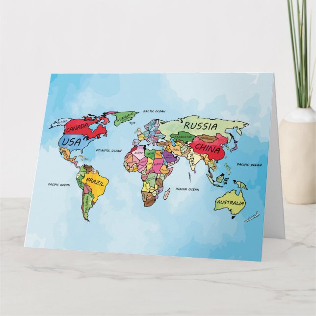 World Map Card (Front)