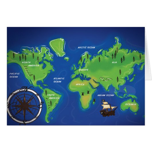 World Map Cards (Front Horizontal)
