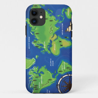 World Map iPhone 11 Case