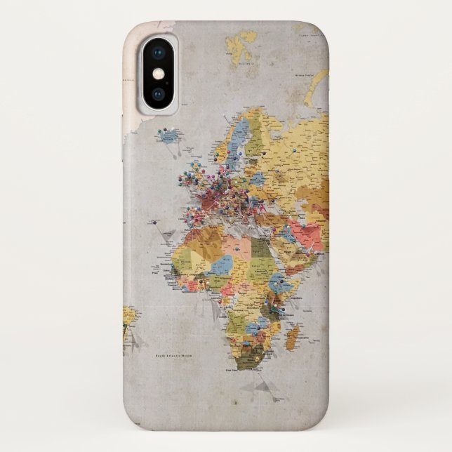 world map Case-Mate iPhone case (Back)