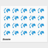 Let The Adventure Begin Wedding World Earth Rose Rectangular Sticker, Zazzle