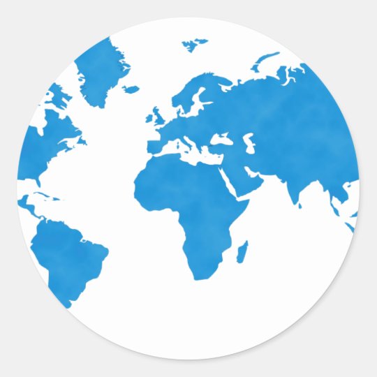 world map classic round sticker zazzlecom