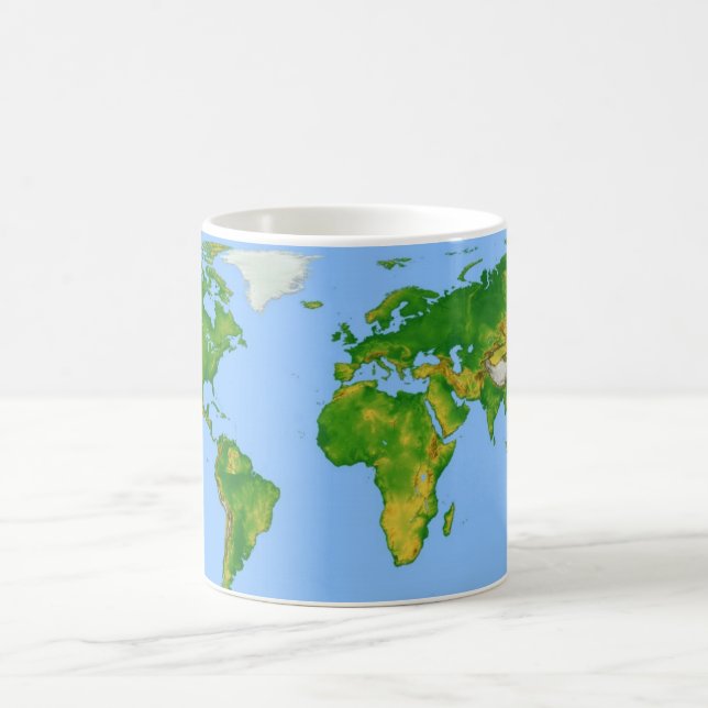 World Map Coffee Mug (Center)