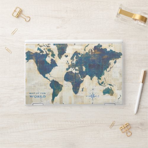 World Map Collage HP Laptop Skin