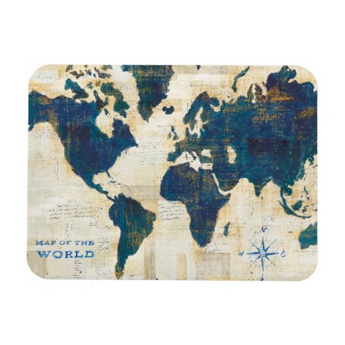 World Map Collage Magnet