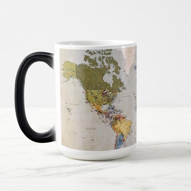 world map color morph mug  (Left)