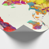 world map colors wrapping paper (Corner)