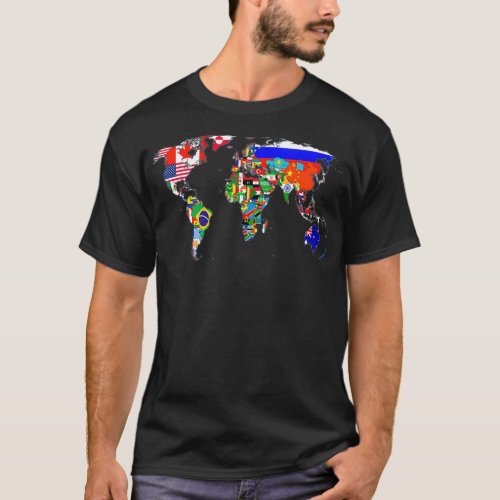 World Map Country Flag Atlas  T_Shirt
