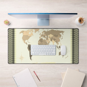World Map  Desk Mat