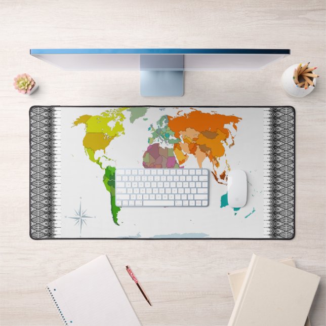 World Map  Desk Mat (Office 1)