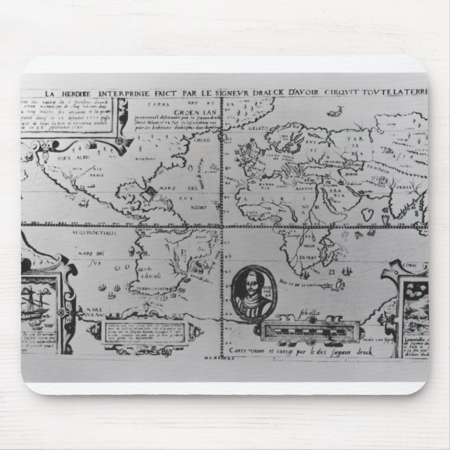 World Map detailing the Expeditions Mouse Pad (Front)