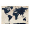 World Map Distressed Navy