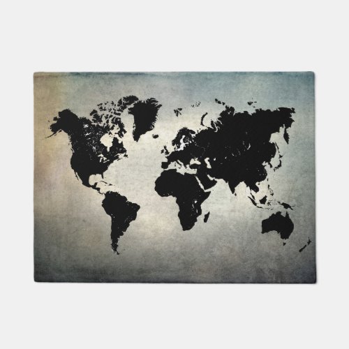 WORLD MAP DOORMAT