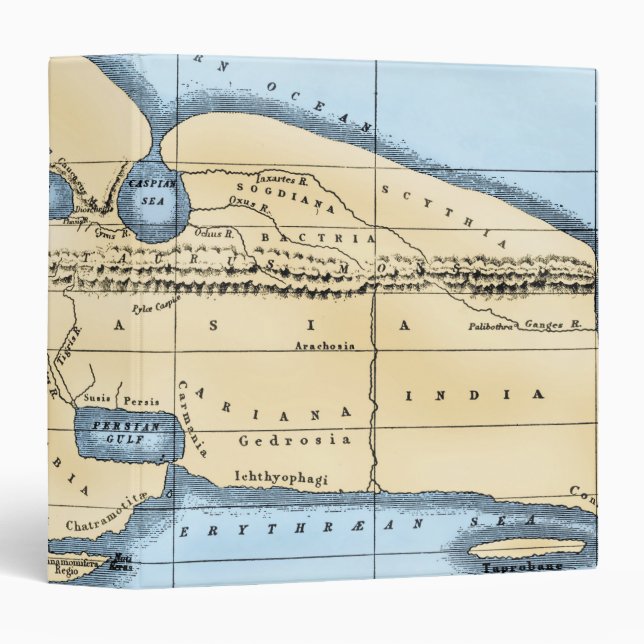WORLD MAP: ERATOSTHENES 3 RING BINDER (Front/Spine)