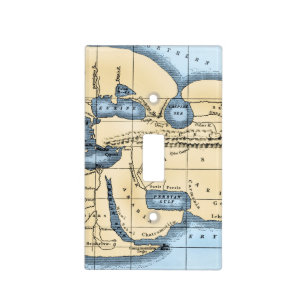 WORLD MAP: ERATOSTHENES LIGHT SWITCH COVER