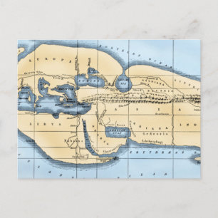 WORLD MAP: ERATOSTHENES POSTCARD