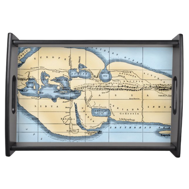 WORLD MAP: ERATOSTHENES SERVING TRAY (Front)