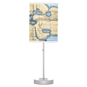 WORLD MAP: ERATOSTHENES TABLE LAMP
