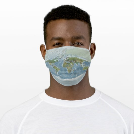 World Map Face Mask (Worn)
