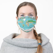World Map Face Mask (Worn)