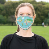 World Map Face Mask (Outside)