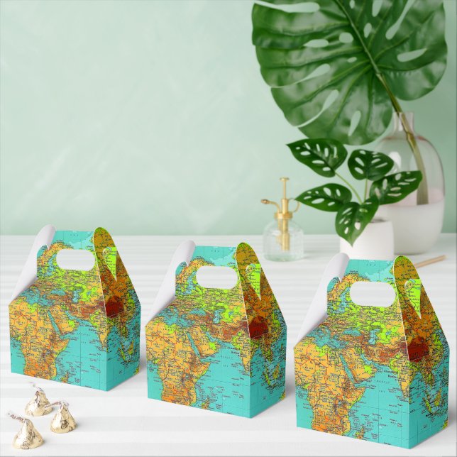 World Map  Favor Boxes (Multiple)