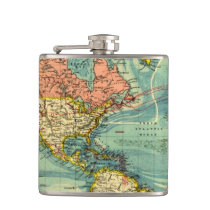 World Map Featuring United States Flask World Map Featuring United States Flask