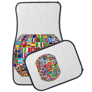 World-Map Flag   Zazzle_Growshop. Car Floor Mat